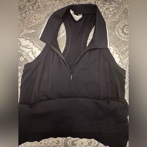 Athleta Black Zip-Up Top Racerback